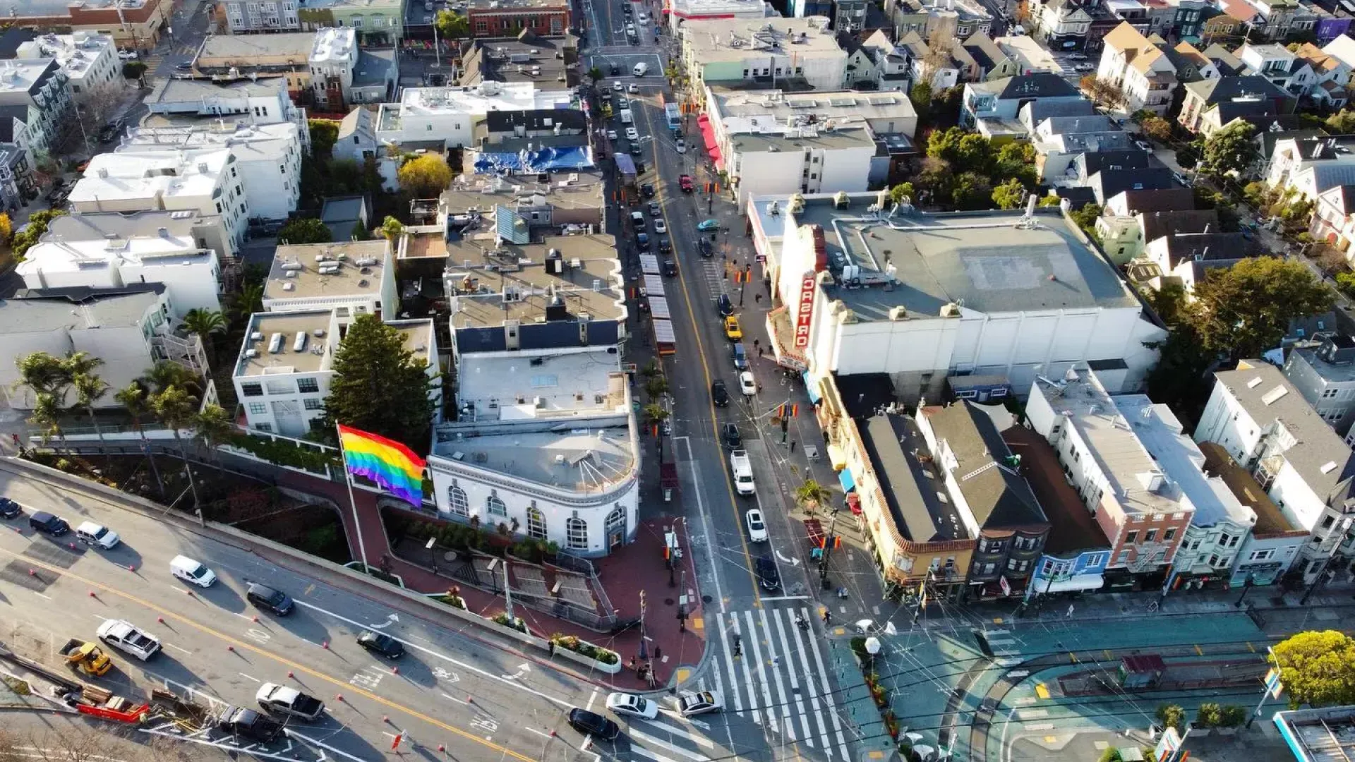 Luftaufnahme des Castro Districts