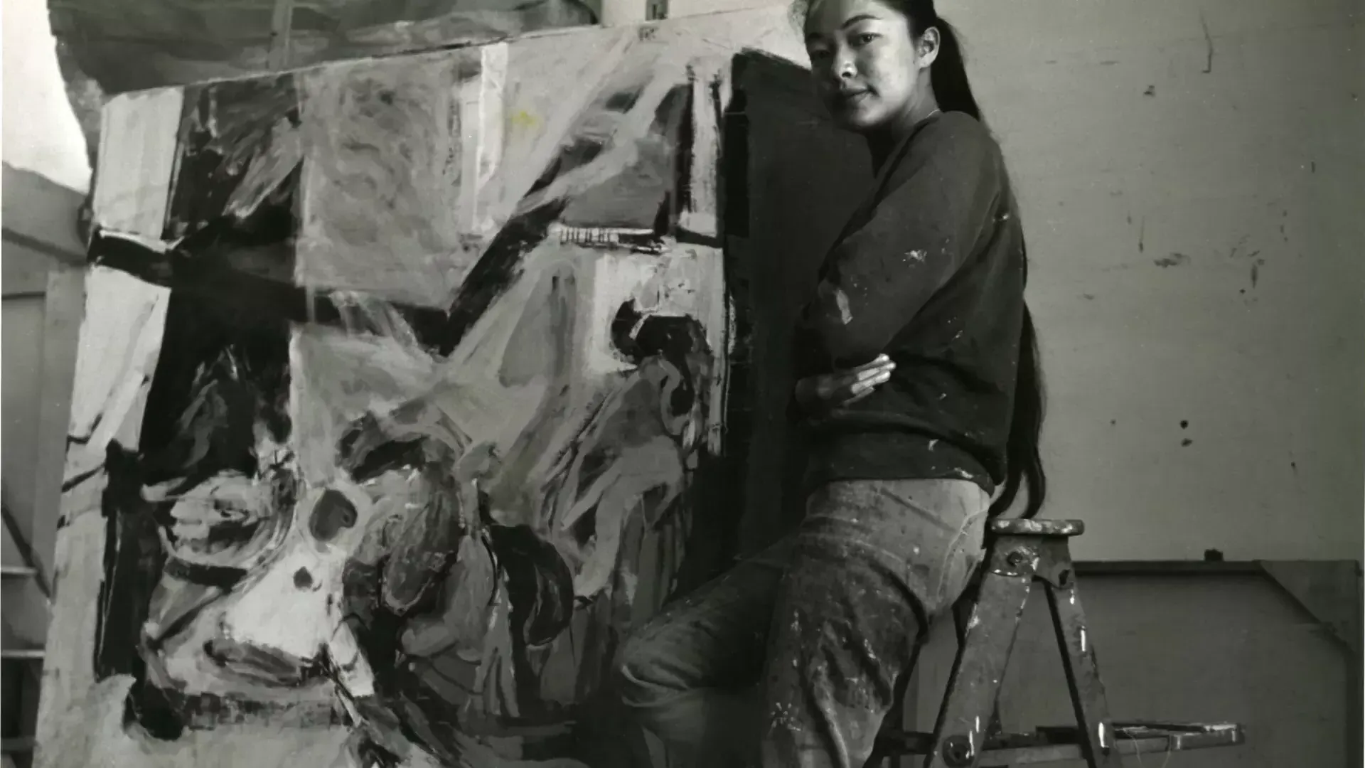 North Beach 스튜디오의 Bernice Bing, 약. 1958년부터 1961년까지. CR Snyder의 사진 © The Beat Museum.jpg