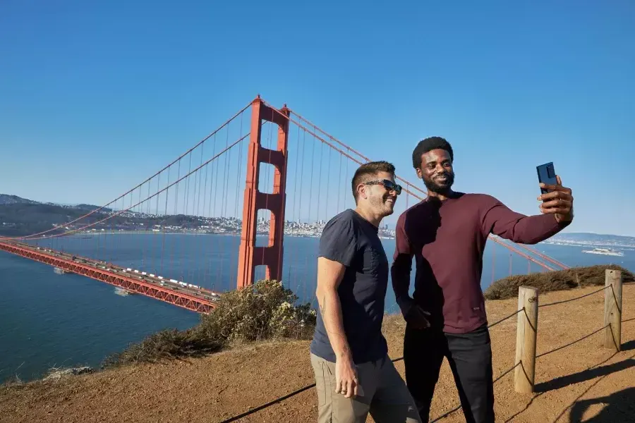 Selfies an der Golden Gate Bridge machen